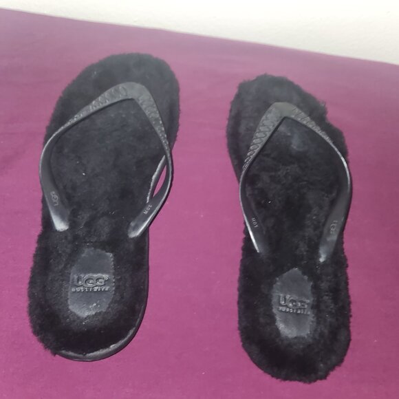 Ugg Fluffie Flip Flops Women Size 10 - Picture 4 of 5